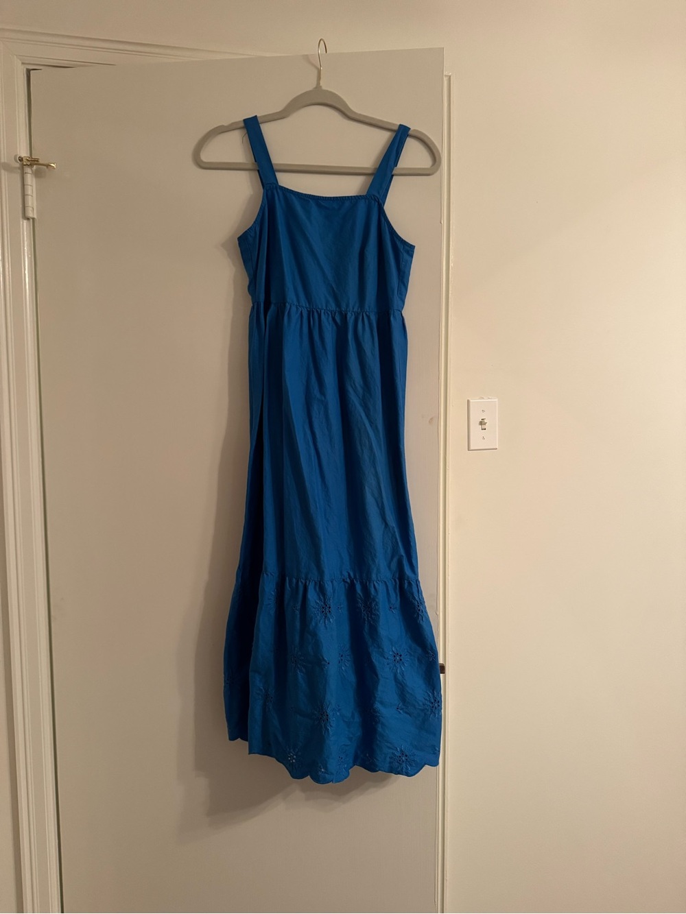 LOFT Vibrant Blue Tiered Maxi Dress